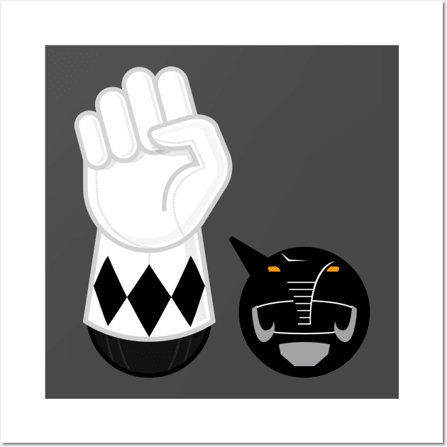 BLACK RANGER hand-power Wall Art by LuksTEES